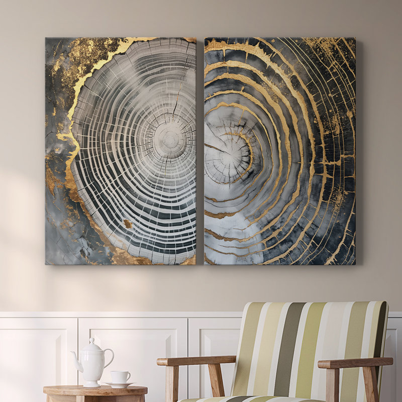 ABSTRACT Series CCL III - Toile tendue avec châssis de qualité supérieure - Prêt à être accroché, H 27 po x l 36 po