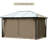 10' X 12' Dark Brown Gazebo Sidewall, With Panels, Hooks, For Pergola Privacy Partition Outdoor Brown,