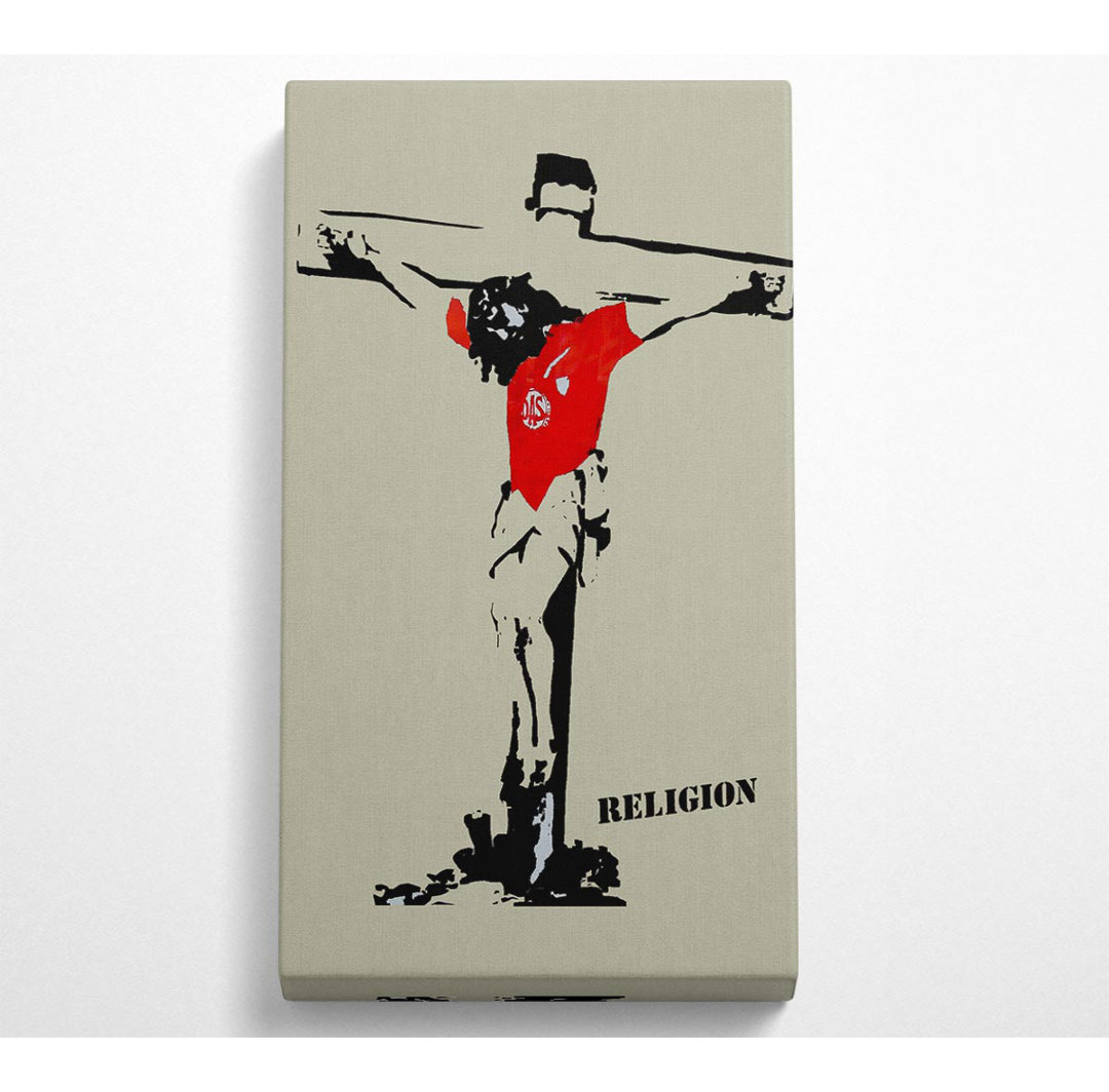 Fußball-Religion - Kunstdrucke auf Leinwand - Wrapped Canvas