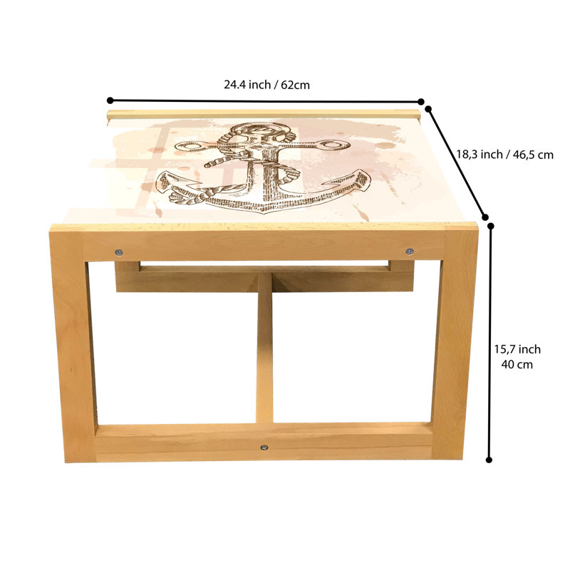 Jamesthomas Trestle Coffee Table, 40cm H x 46.5cm W x 62cm D