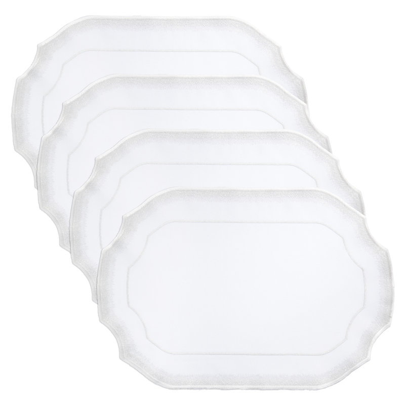 Napperon Elegant, Blanc / Rouge