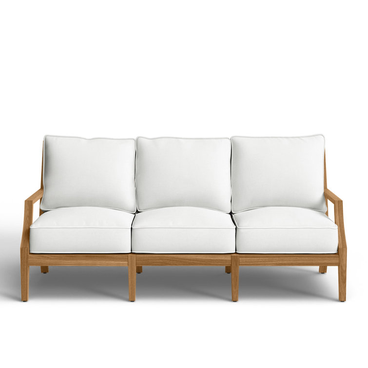 Haley Teak Outdoor Lattice Back Sofa