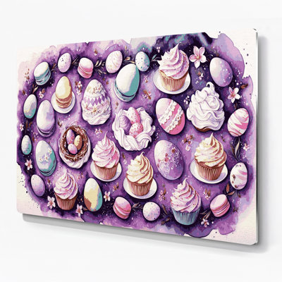 Desserts, œufs de Pâques en métal beige