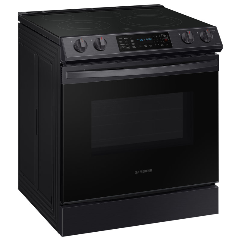 Cuisinière électrique 30 po 6,3 pi³, Acier inoxydable noir