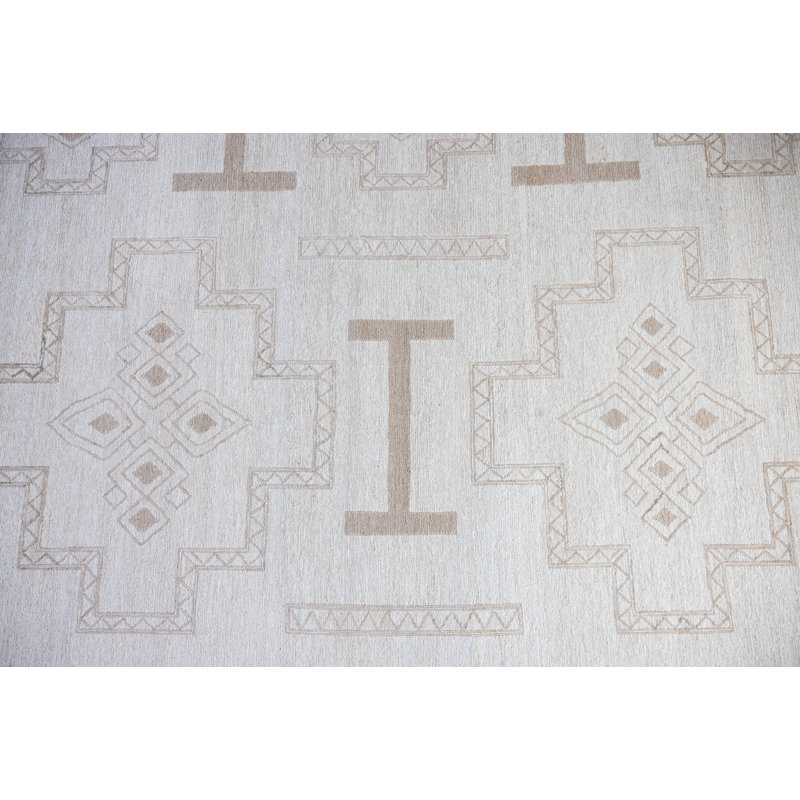 Paloma Hand Knotted Jute / Sisal Geometric Area Rug, Rectangle 10' x 14'