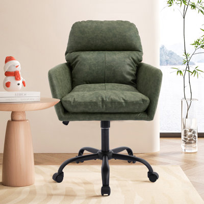 Fauteuil de bureau ergonomique en similicuir réglable avec mousse à haute densité, idéal pour le confort et le soutien dans divers environnements.