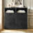 Onida 25"Tall Modern 2-Drawer Modular Design Nightstand With Flip-Top And Solid Wood Handles(Set of 4)-686081946