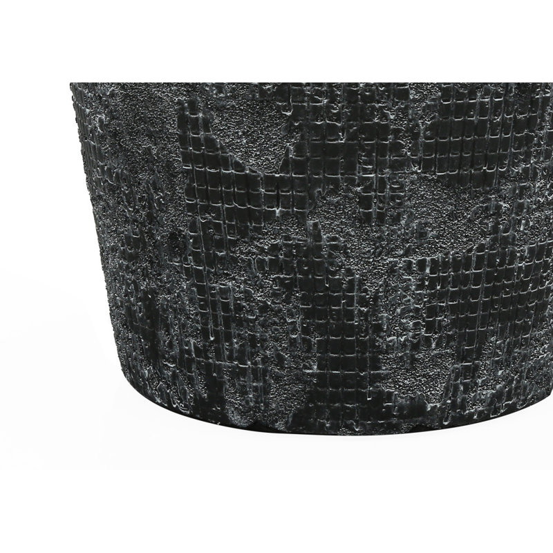 Lighting, lampe de table, h 24 po, céramique noire, abat-jour noir, contemporain