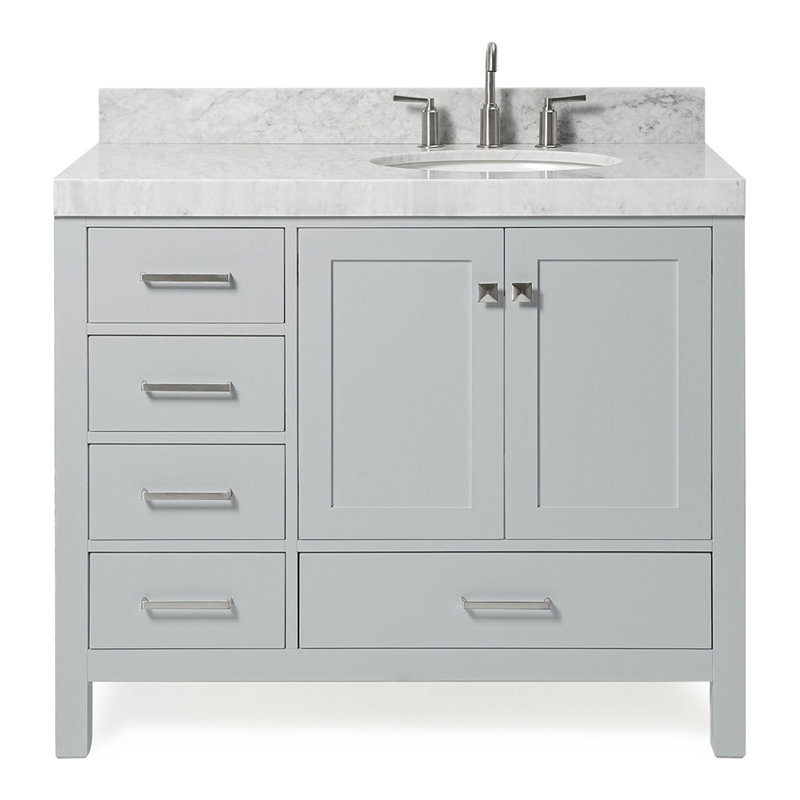 Meuble-lavabo simple 42 po Cambridge, Gris