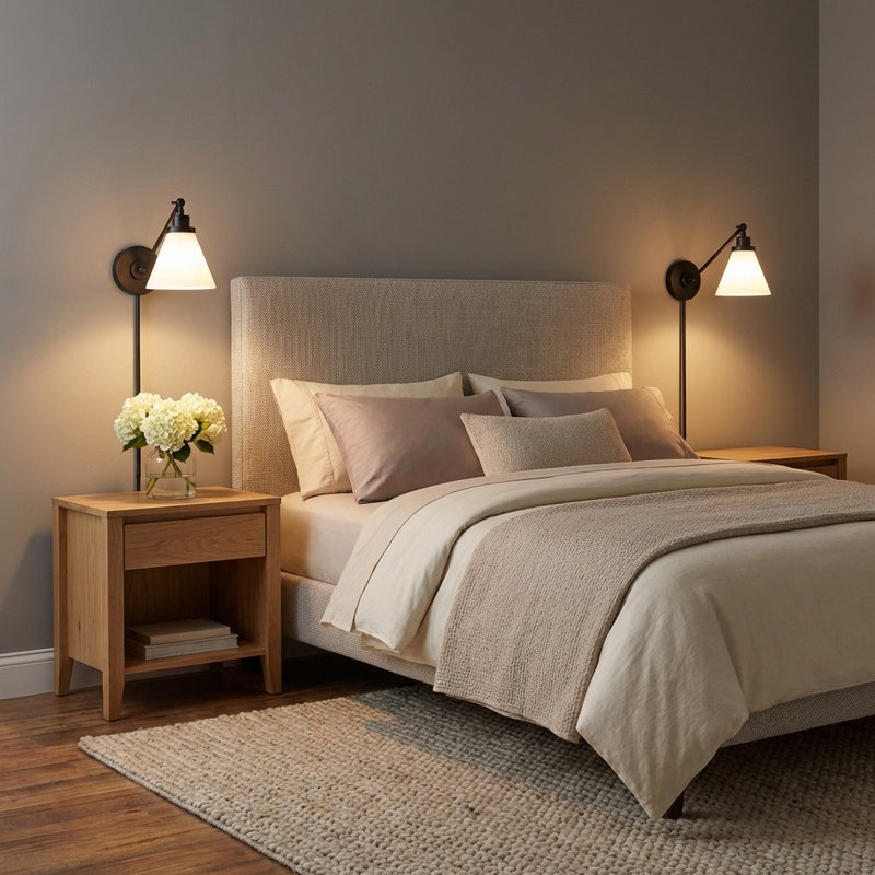 Wellfleet One-Arm Cone Sconce, Midnight Black, Milk