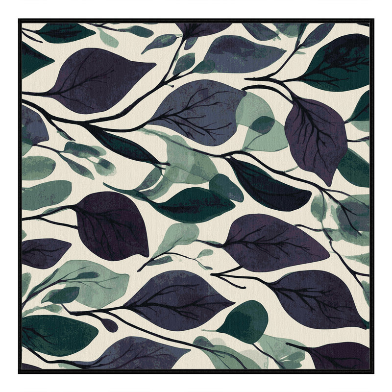 Nebula Leaves Rug, Square 6'