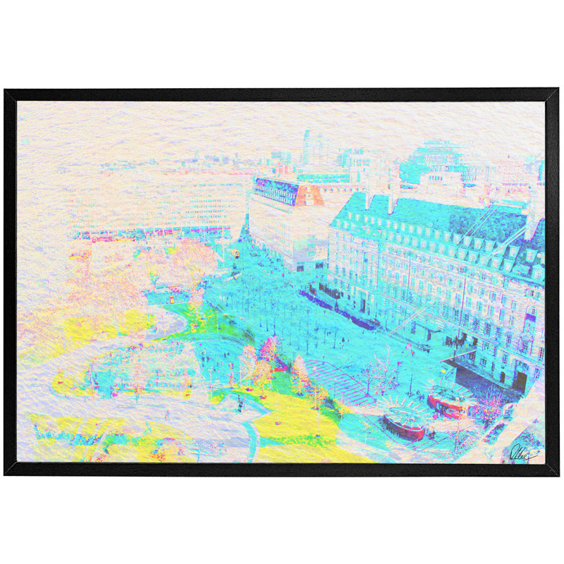 London Eye Park - Single Picture Frame Print, Black, 76cm H x 114cm W x 4cm D