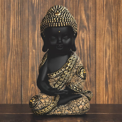 6"H Thai Buddha Bhumisparsha Mudra Meditating Figurine
