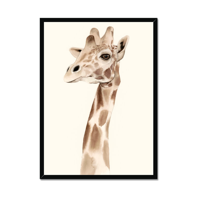 Safari Portrait III by Grace Popp - Painting, Black Framed Paper Print, 80cm H x 55cm W