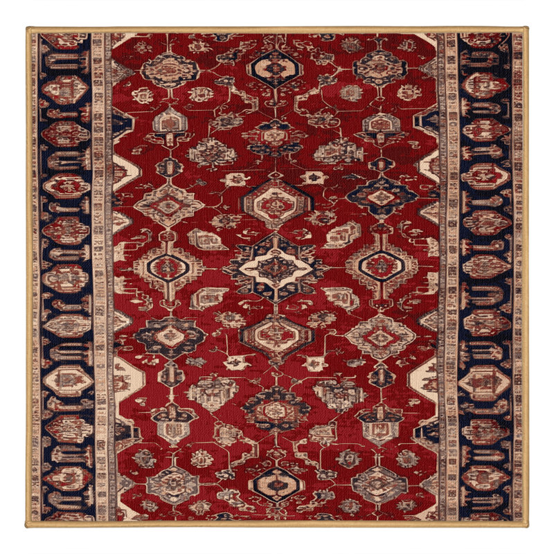 Tapis brun lavable à la machine, Carré 5 pi
