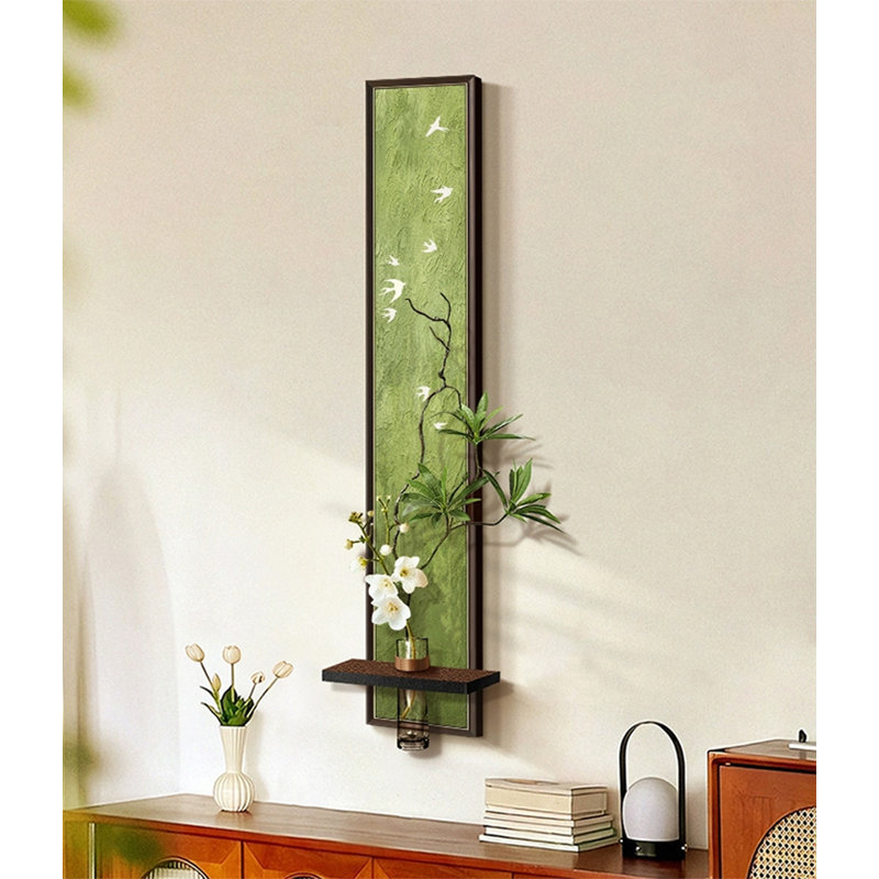 Spring Bird Floral Wall Art Multi Layer Panel for Narrow Wall Spaces