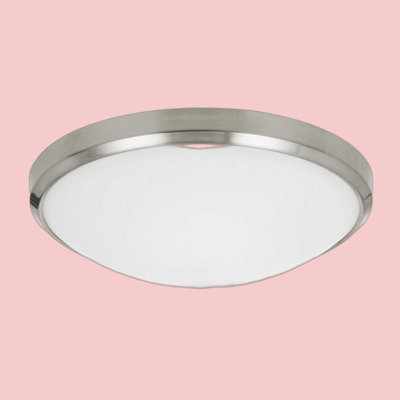 Plafonnier à DEL intégré avec fabrication en verre et en métal l 15,25 po de Cal Lighting