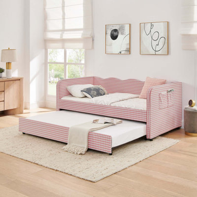 Versatile 3-in-1 Convertible Daybed Sofa with Pull-Out Trundle and Storage Pockets
