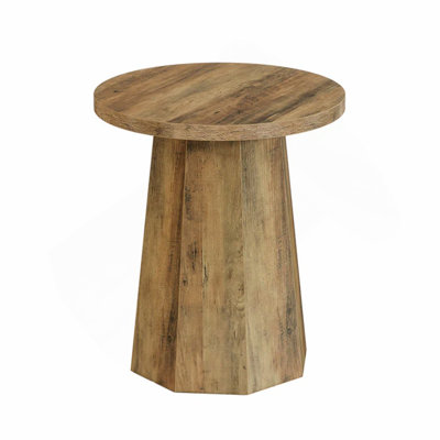 Wooden Coffee Table,Small End Table,Side Table,Round Reading Table