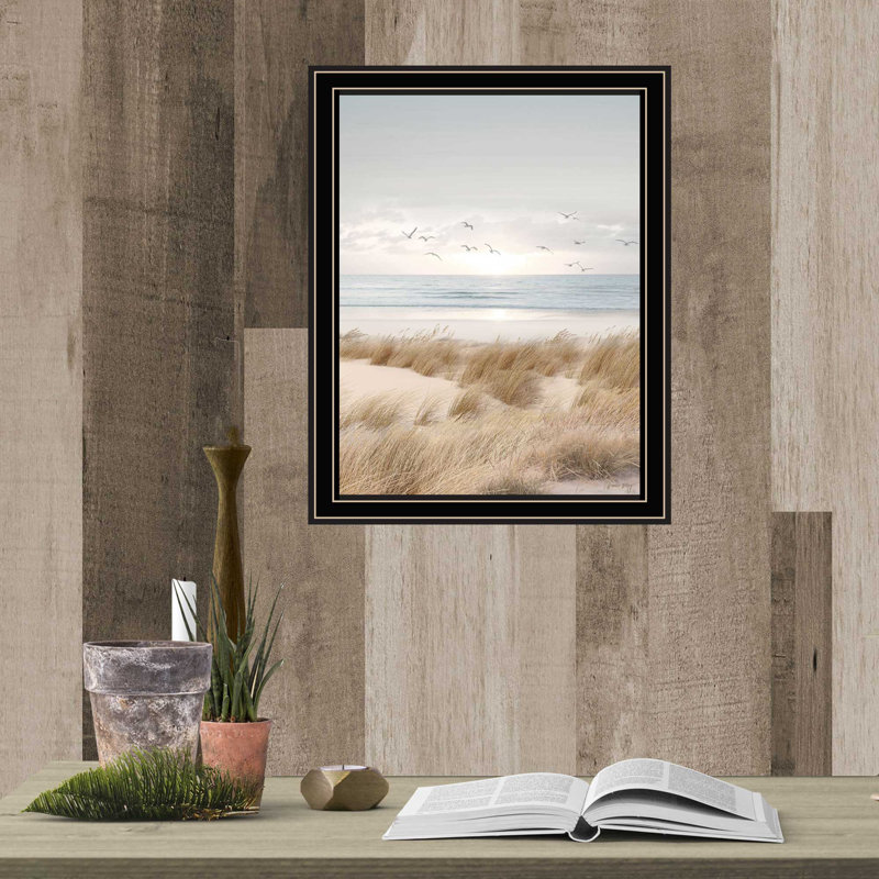 «Coastal Dreams V» Byamber Sterling, reproduction encadrée prête à accrocher, cadre noir, Black