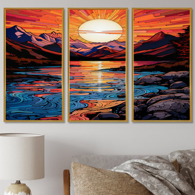 Breana - ensemble d'art mural rivière