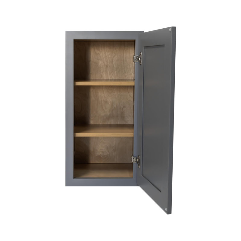 Armoire murale grise grise - prête à assembler, pour le rangement de la cuisine, de la buanderie et de la salle de bain, 24"