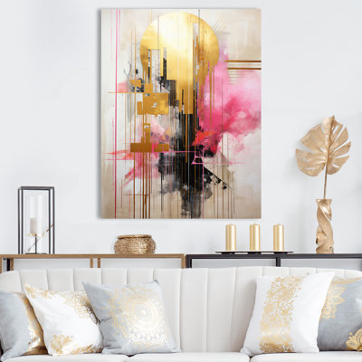 Retro Sunrise Vintage Glam Watercolor - Print on Canvas