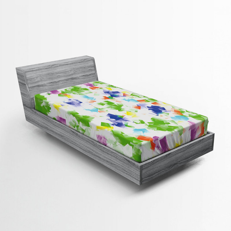 Microfiber Abstract Fitted Sheet, Twin XL Fitted Sheet
