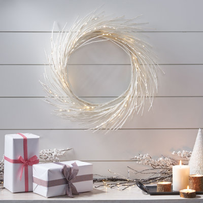 Faux Lighted 24'' Wreath