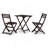 3-Piece Eucalyptus Bistro Set, Square, Espresso-106660873