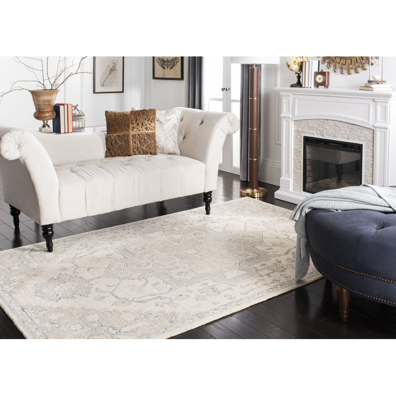 Barden Hand Tufted Oriental Area Rug, Rectangle 4' x 6'