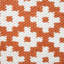 Ensemble de 2 coussins en mélange de coton à formes géométriques orange-122942398