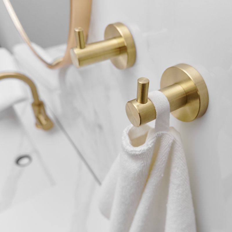Ensemble de quincaillerie de salle de bain 5 pièces, Or brossé