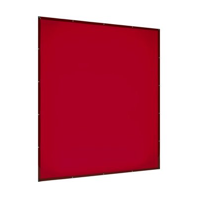 Paquet de 2 écrans de rideau à soudure, écrans de sécurité en vinyle ignifugés de 6 pi x 8 pi avec protection contre les rayons UV et œillets de suspension pour usage industriel et atelier, rouge