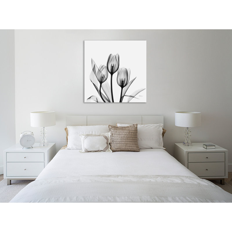 «Tulip Gray 2», toile tendue par Albert Koetsier, H 30 po x l 30 po x P 1,5 po