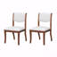 Set Of 2 Dining Chairs, Upholstered Dining Chairs  - Traditional Elegant Fabric Side Chairs With Curved Lines, Solid Hardwood Frame-891657083