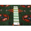 Tapis vert tribal en laine noué à la main de conception unique 3 pi 1 po x 4 pi 9 po