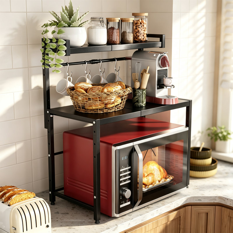 3 Tier Expandable Microwave Shelf Stand