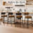 24'' Faux Leather Ronan Set Of 2, Counter Height Ronan With Backs, Upholstered Counter Chairs For Kitchen Island-1697970864