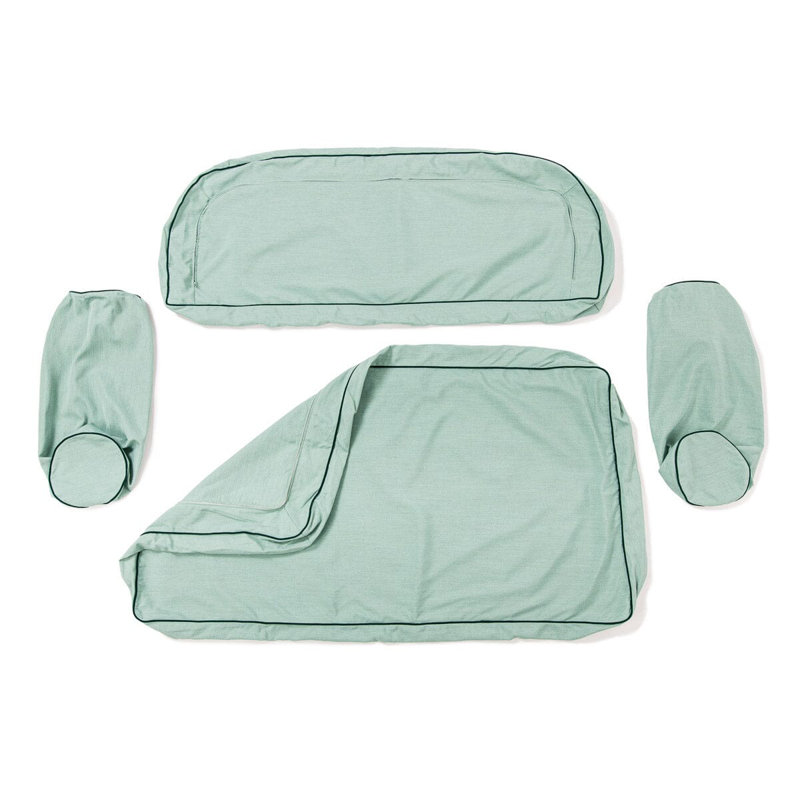 Ensemble de housse pour causeuse Al Fresco, Bleu sarcelle / acrylique vert