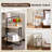 18" Round Side Table with Storage Shelf, 2-Tier Wooden Accent Table, Scandinavian Foldable End Table-133952406