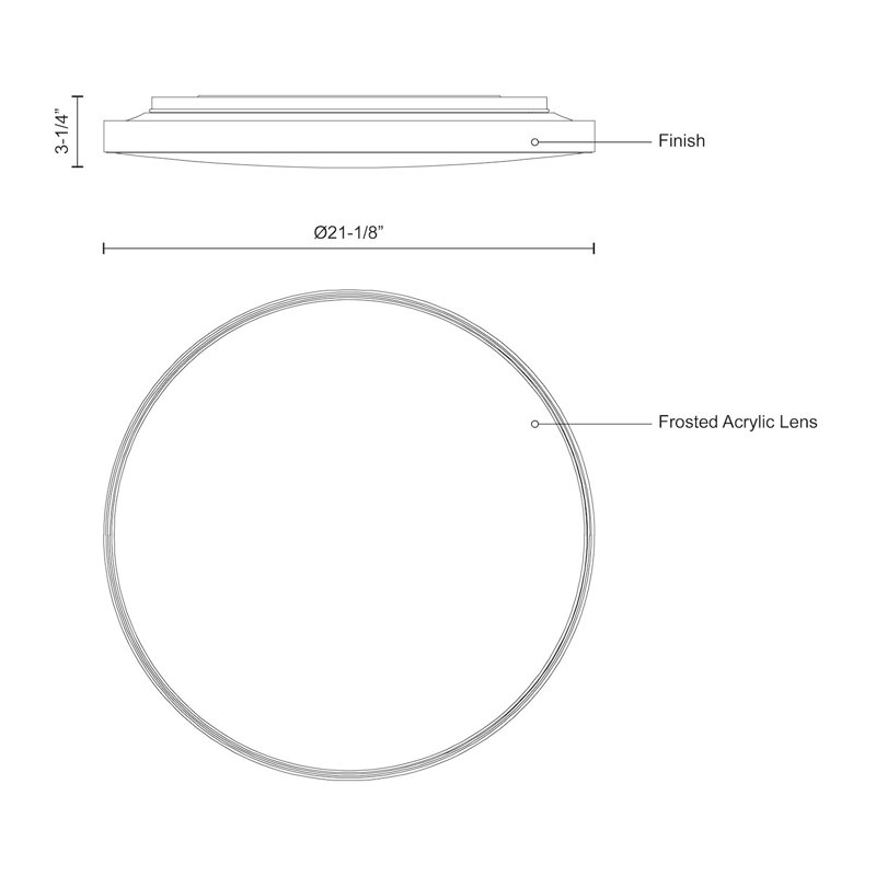 Brunswick 1 - Light LED Flush Mount, White