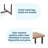 Two-Piece Sofa Table Set With Metal Legs