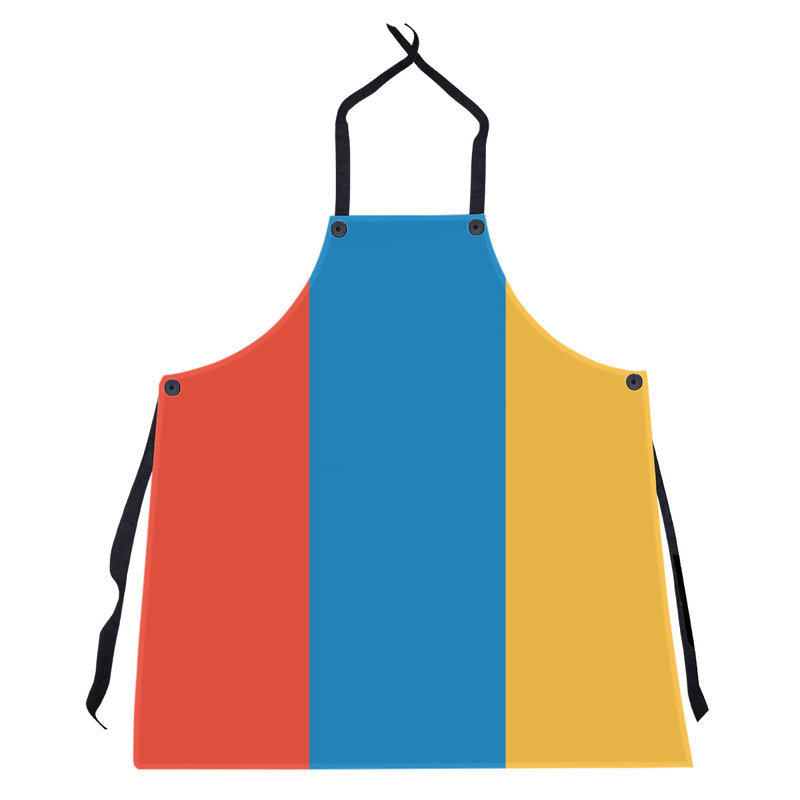 No Pattern Bib Apron, Basketballet/Basketball Blue/Yellow