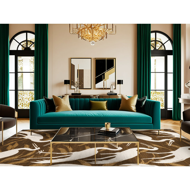  Tapis hawaïen lavable Egrets, Rectangle 4pi x 6 pi