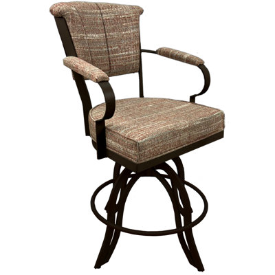 Racqual Swivel Metal Bar Stool 30" Seat