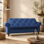 Banc de lit en tissu bleu marine