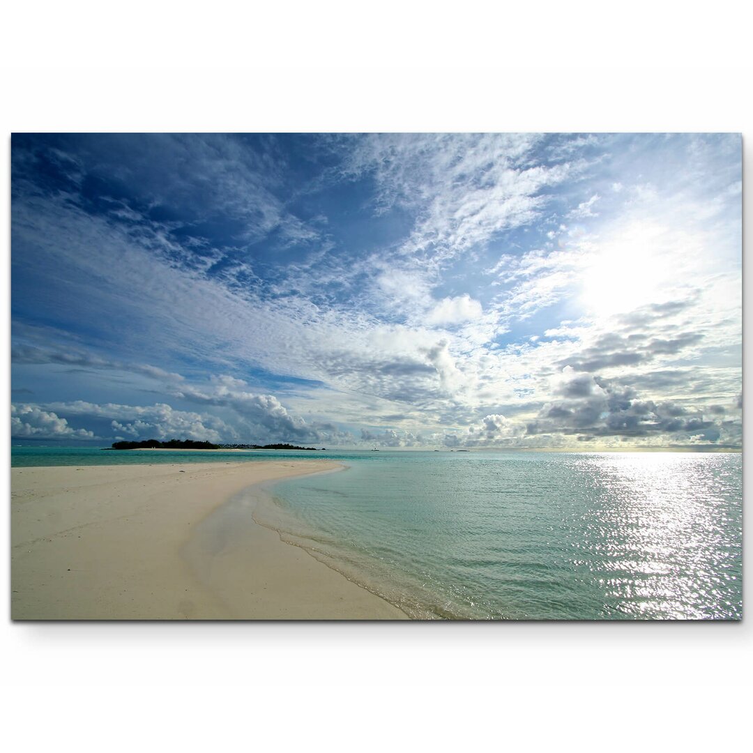 Leinwandbild Sandstrand auf den Malediven