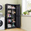 Armoire de rangement en métal de 71 po de hauteur avec 9 tablettes réglables et barre à vêtements, garde-manger avec 2 portes pour la cuisine, la salle de lavage et la maison-383054060