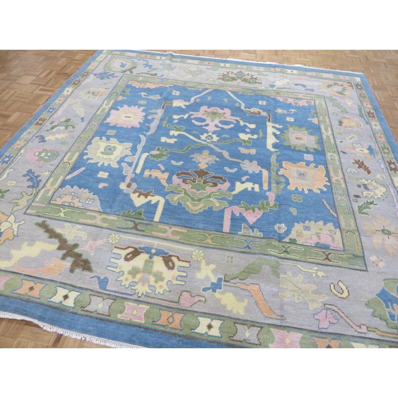 Tapis unique bleu de 10 pi